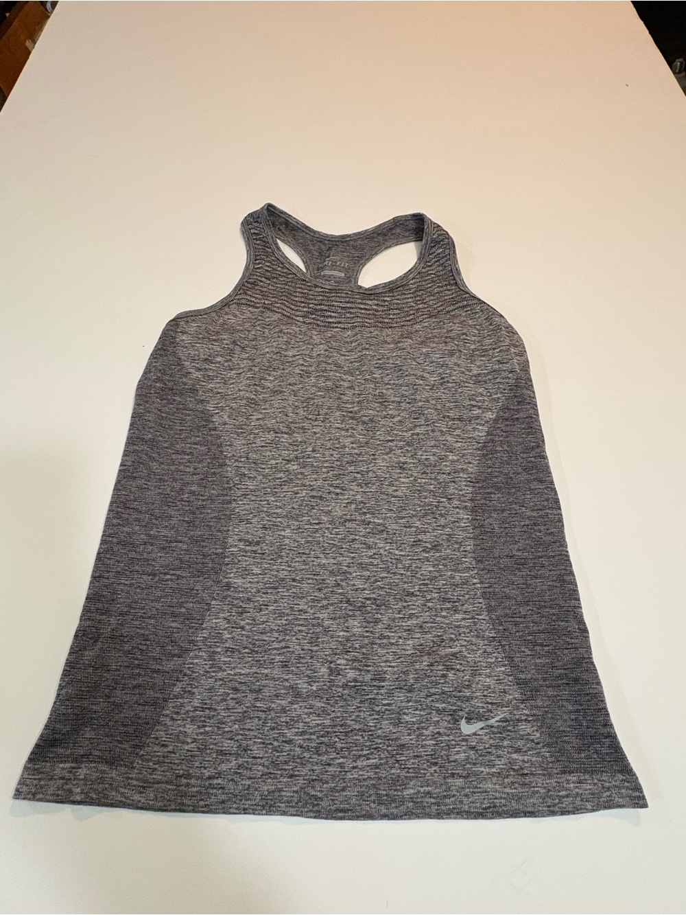 Nike Gray Seamless Racerback Tank Top | Size M | Micromesh
